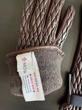 Guantes Moncler Marrón Piel