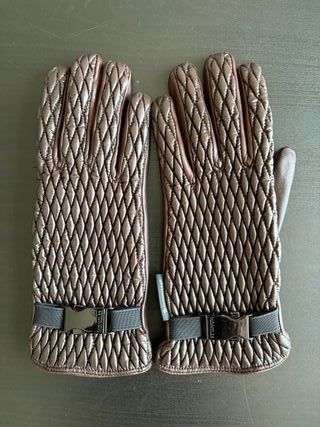 Guantes Moncler Marrón Piel