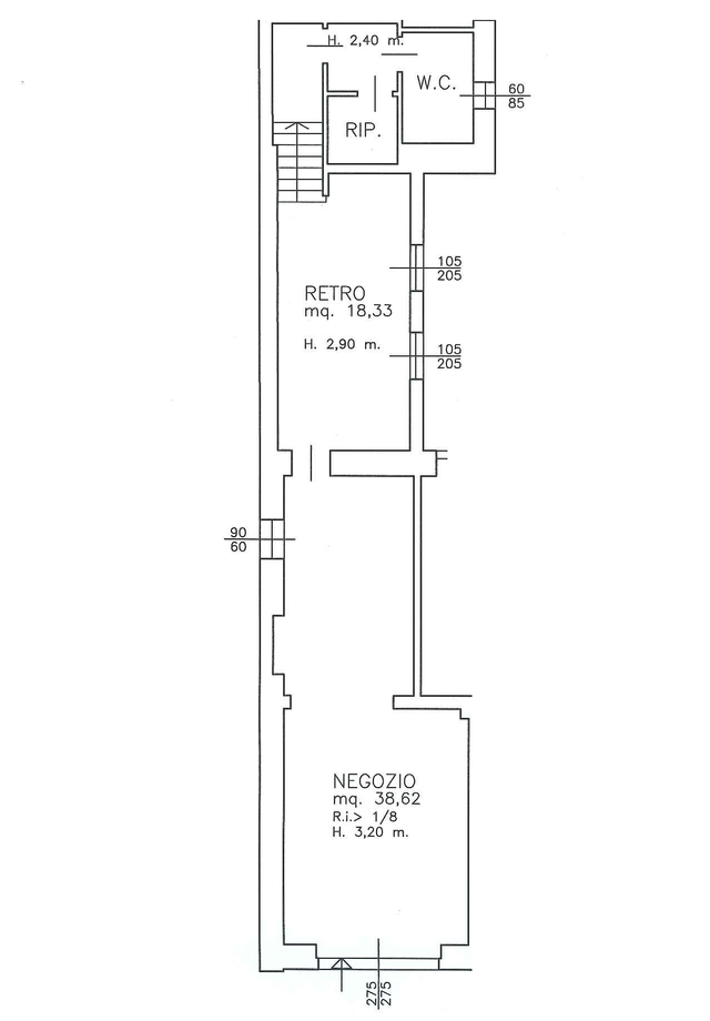 Locale commerciale Cantù centro - 1 vetrina