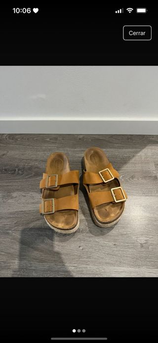 Sandalias plataforma marrón