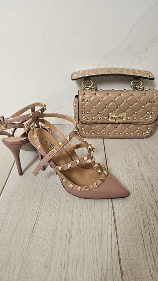 Valentino Rockstud bolso y zapatos