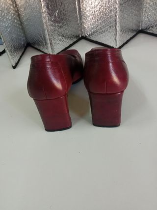 Zapatos tacón piel - Rojos