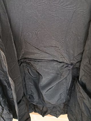 Chaqueta cortavientos negra Mujer Talla S oversize