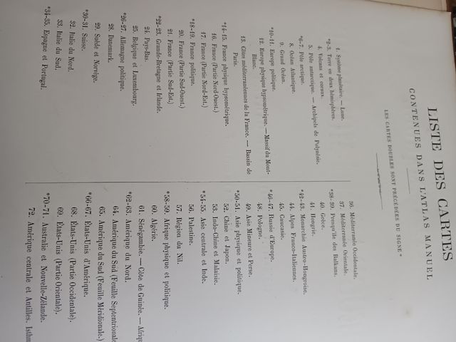 Atlas manuel de geografía moderne