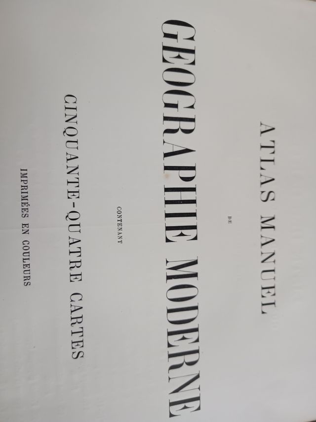 Atlas manuel de geografía moderne