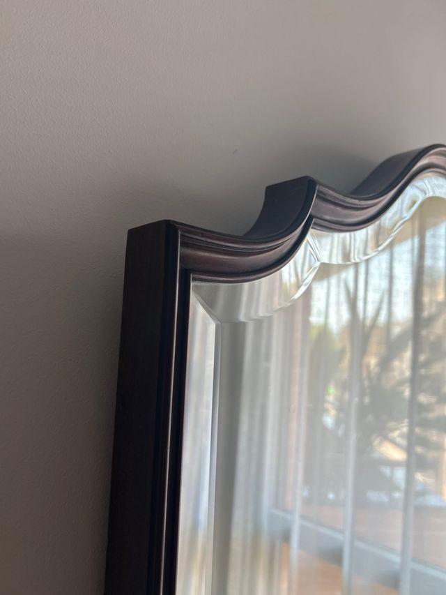 Espejo madera biselado vintage