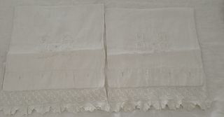 Sábana y fundas de almohada, puro lino.