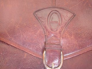 Bolso marrón piel antiguo