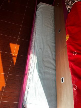 Cama nido infantil 105cm - morada y marrón