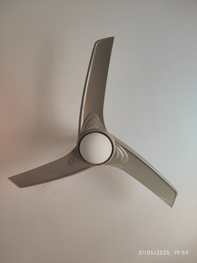 Ventilador techo 3 aspas beige