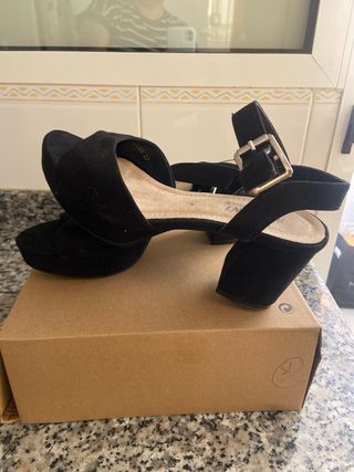 Sandalias plataforma BENINI negras - 37