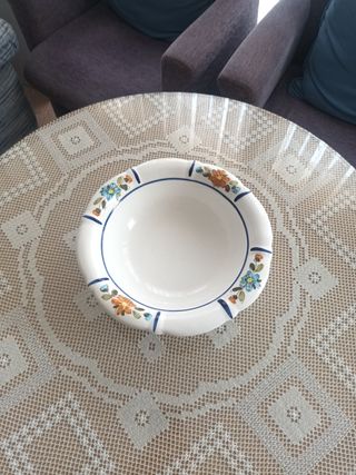 Jarra y plato cerámica | Azul y blanco