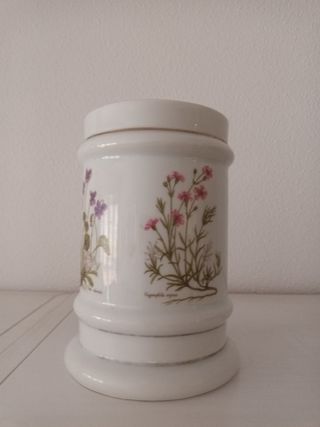 2 Tarros decorativos porcelana plata de ley