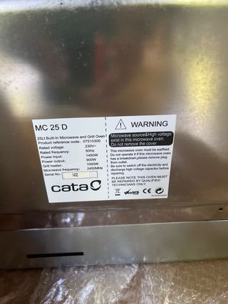 Microondas Cata - Acero inoxidable