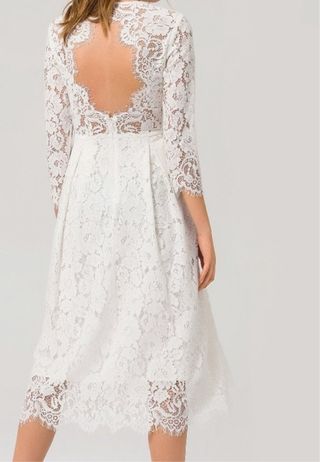 Vestido encaje IVY & OAK blanco T-S