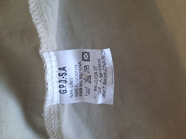 Blusa lino beige - talla L