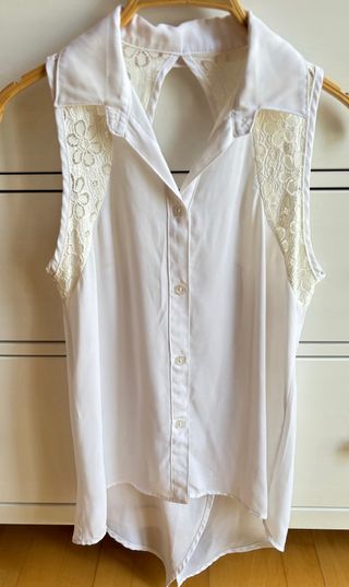 Blusa T.M blanca de encaje de Blue Note USA