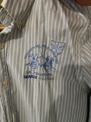 Camisa La Martina rayas azul-blanca