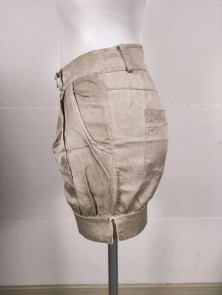 Shorts donna beige Cotone Seta