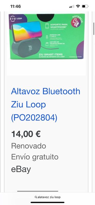 Altavoz Bluetooth Ziu Loop (PC202804) - Negro