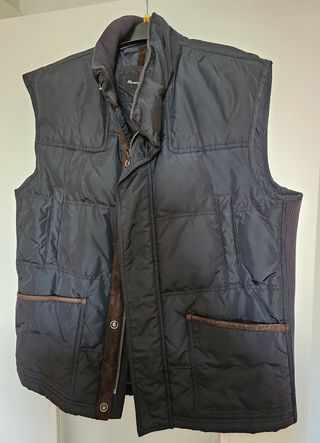 Chaleco Massimo Duti negro. Nylon/Plumon. Nuevo
