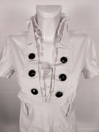 Blusa bianca manica corta