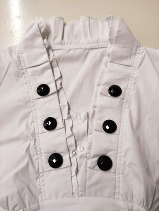 Blusa bianca manica corta