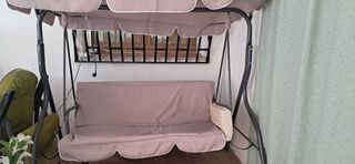 Columpio jardín con toldo