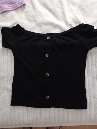 Tops mujer - Negro y Naranja