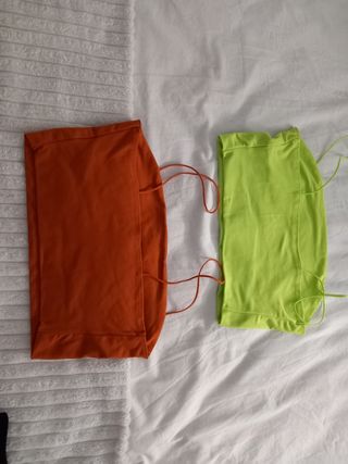 Tops mujer - Negro y Naranja