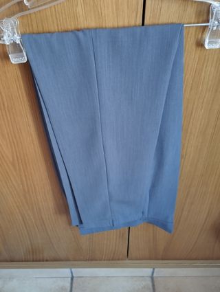Traje chaqueta gris mujer
