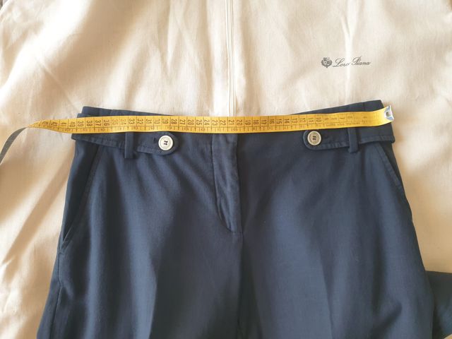 Loro Piana Pantaloni Donna 4T Twill di Cot Lino 40