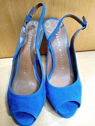 Zapatos Pedro Miralles tacón azul