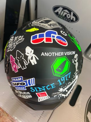 Casco moto L trial Ufo jet negro