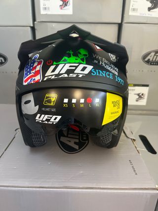Casco moto L trial Ufo jet negro