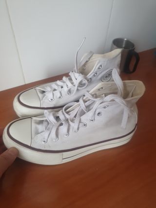 Converse blancas plataforma