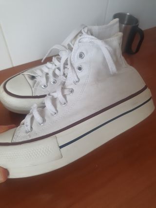 Converse blancas plataforma