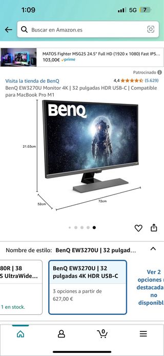 Monitor BenQ EW3270U 32" 4K HDR