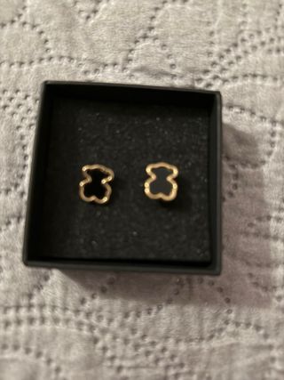 Pendientes Tous oso - negros y dorados