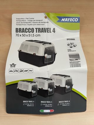 Transportín BRACCO TRAVEL 4, perro mediano 