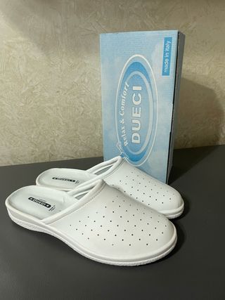 Ciabatte Dueci bianche 46 - nuove