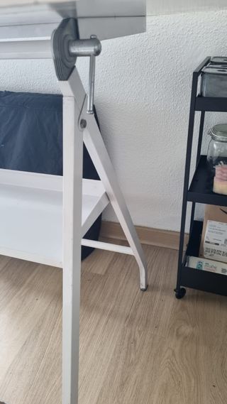 Mesa dibujo técnico blanca, reclinable