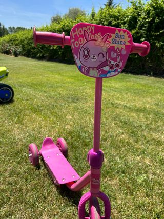 Patinete infantil rosa 3 ruedas
