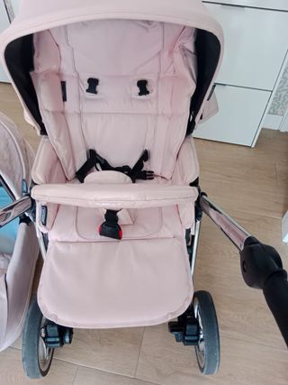 Bebecar rosa - Carro bebé completo