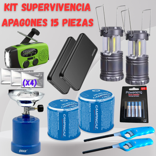 Kit Supervivencia Apagones Eléctricos - 15 piezas