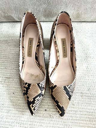 Zapatos animal print beige