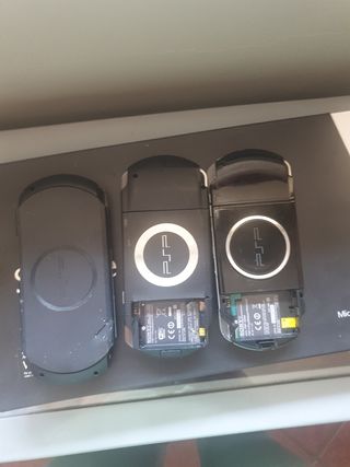 3x PSP (PlayStation Portable) Pretas para peças