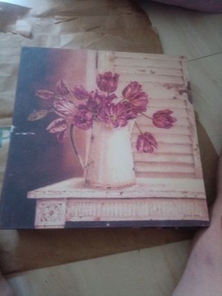 3 Cuadros Flores Vintage