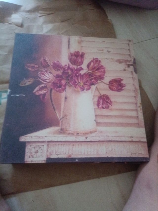 3 Cuadros Flores Vintage