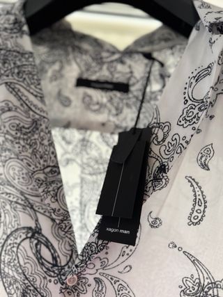 Camisa Xagon paisley - Blanca